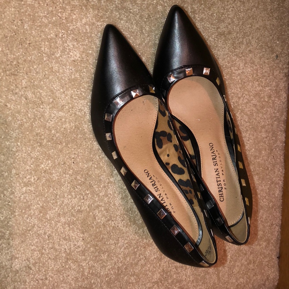 Black business casual women high heels